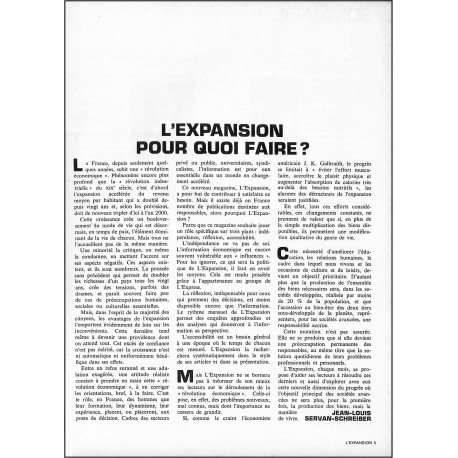 L'EXPANSION |Premier Numéro