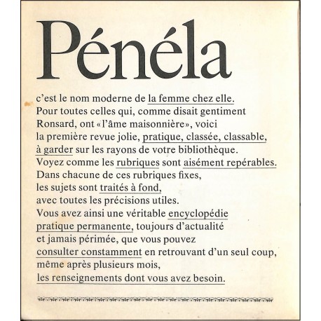 Pénéla |Premier Numéro