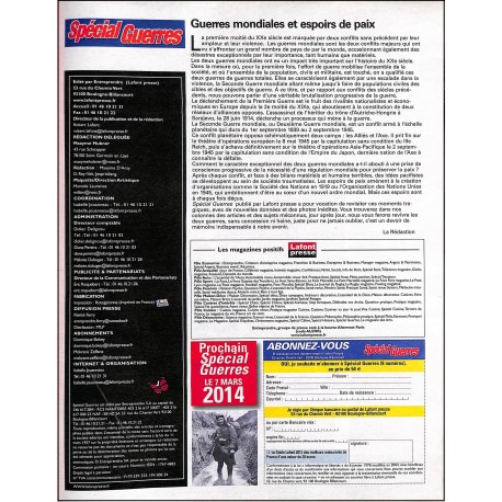Spécial Guerres |Premier Numéro