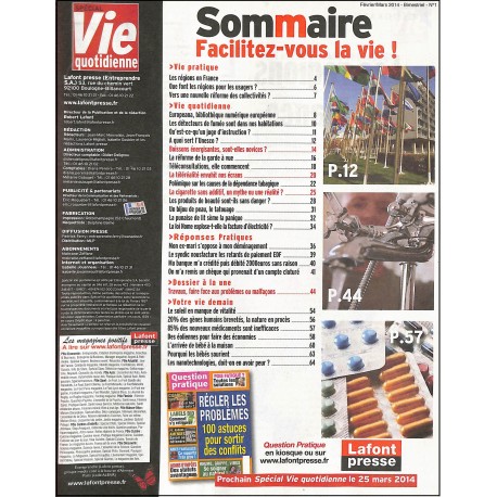 VIE quotidienne |Premier Numéro