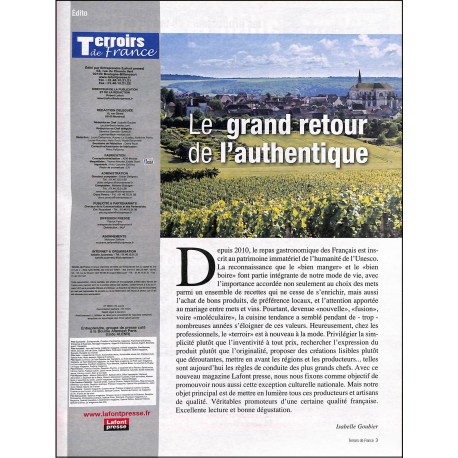Terroirs de France |Premier Numéro