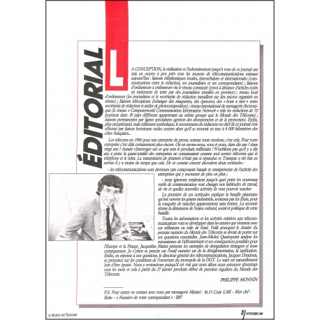 LE MONDE DES TÉLÉCOMS |Premier Numéro