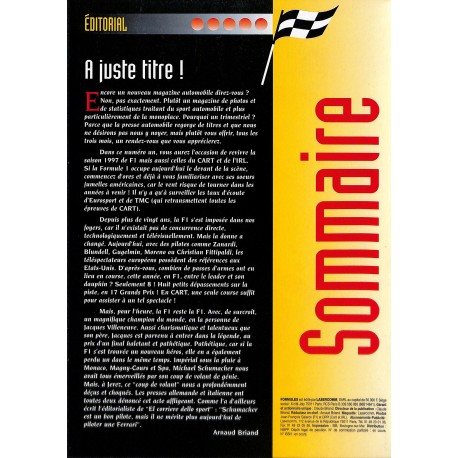FORMULES |Premier Numéro