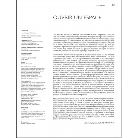 MUSIQUE(S) |Premier Numéro