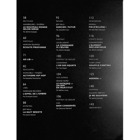 MUSIQUE(S) |Premier Numéro