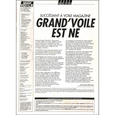 GRAND VOILE |Premier Numéro