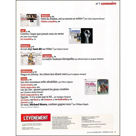 L'ÉVÉNEMENT DU JEUDI |Premier Numéro