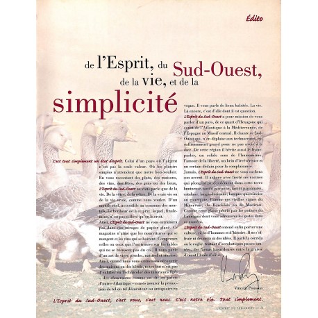 L'esprit du Sud Ouest |Premier Numéro