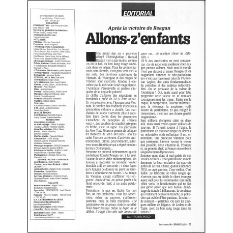 L'ÉVÉNEMENT DU JEUDI |Premier Numéro