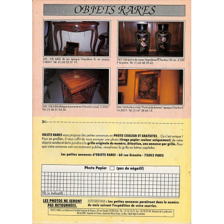 OBJETS Rares |Premier Numéro