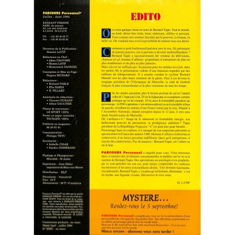 PARCOURS personnel |Premier Numéro