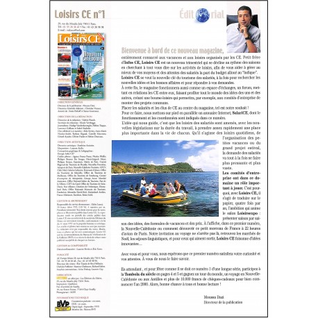 Loisirs CE |Premier Numéro