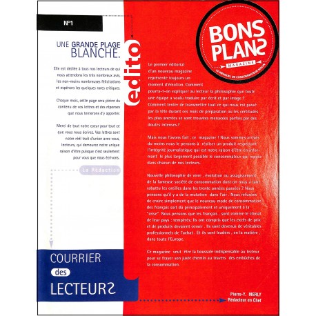 BONS PLANS MAGAZINE |Premier Numéro