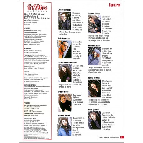 THEATRE MAGAZINE |Premier Numéro
