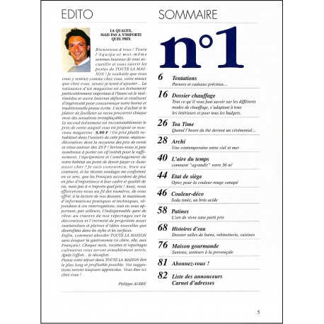 Toute la Maison |Premier Numéro