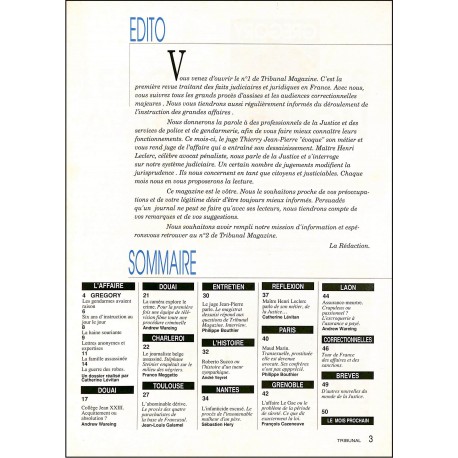 TRIBUNAL magazine |Premier Numéro