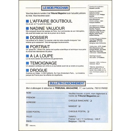 TRIBUNAL magazine |Premier Numéro
