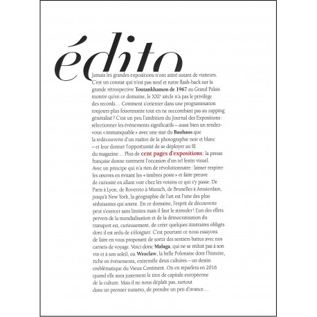 Le journal des EXPOSITIONS |Premier Numéro