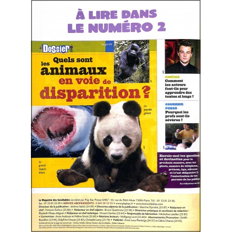 Le magazine des incollables |Premier Numéro