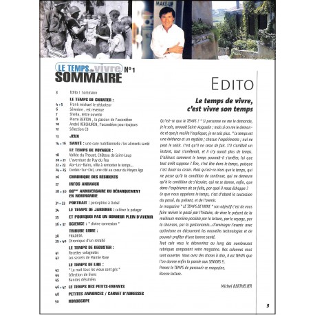 Le temps de vivre |Premier Numéro