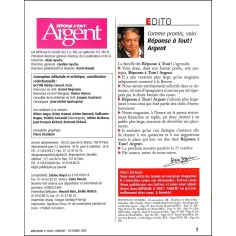 RÉPONSE Â TOUT Argent |Premier Numéro 2